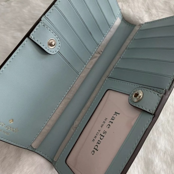 Kate Spade Dana Tote Bag Daisies Daisy Aphrodite Green & bifold wallet set NWT - Picture 10 of 11